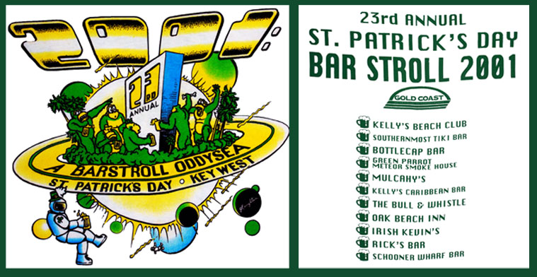 2001 St. Patrick's Day Bar Stroll T-Shirt