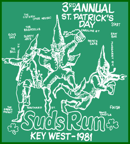 1981 St. Patrick's Day Bar None Suds Run T-Shirt