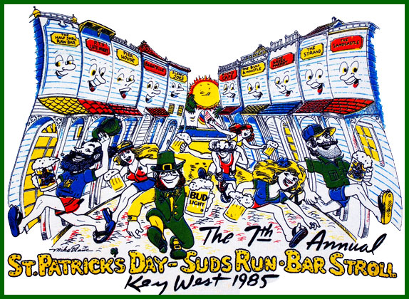 1985 St. Patrick's Day Bar None Suds Run T-Shirt