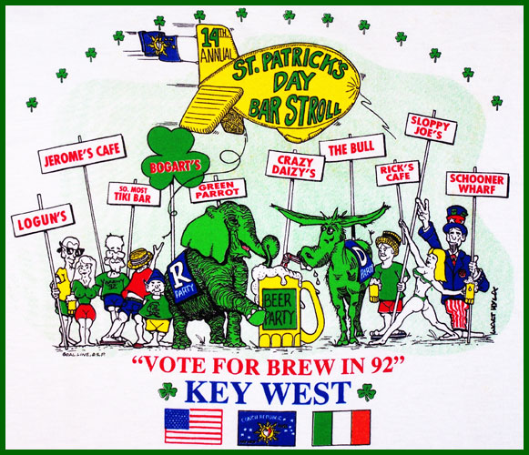 1992 St. Patrick's Day Bar None Suds Run T-Shirt