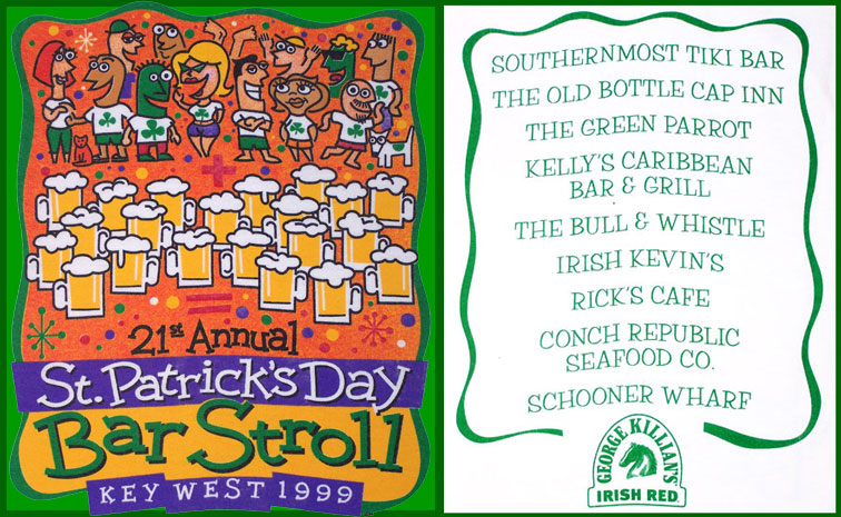 1999 St. Patrick's Day Bar None Suds Run T-Shirt